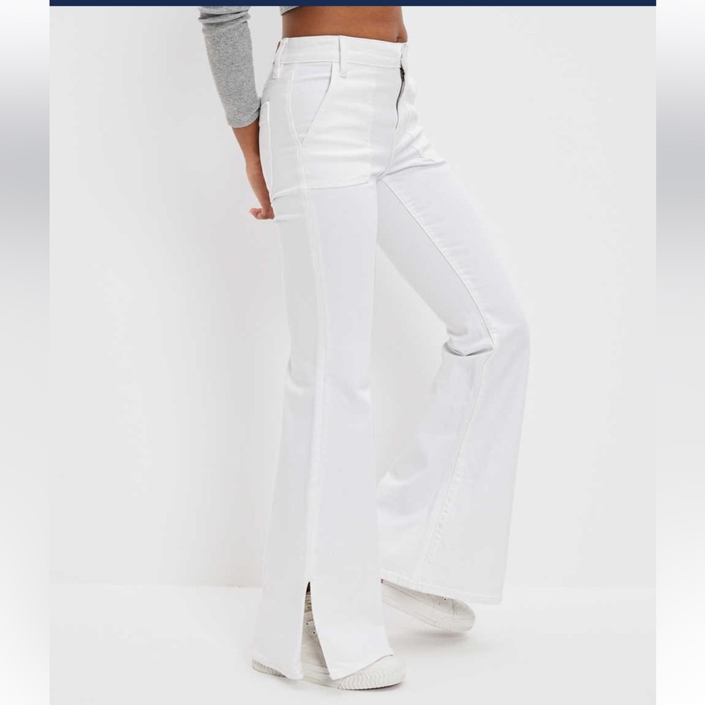 NWT American Eagle Women’s 6 X-Short Festival Flare White Jeans